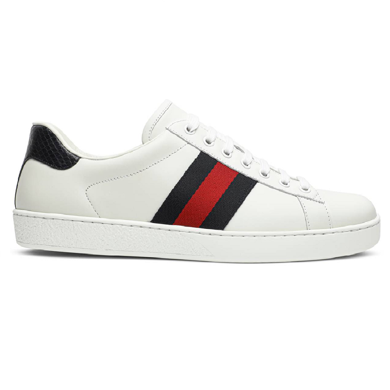 GUCCI ACE LEATHER WHITE BLUE REP 1:1